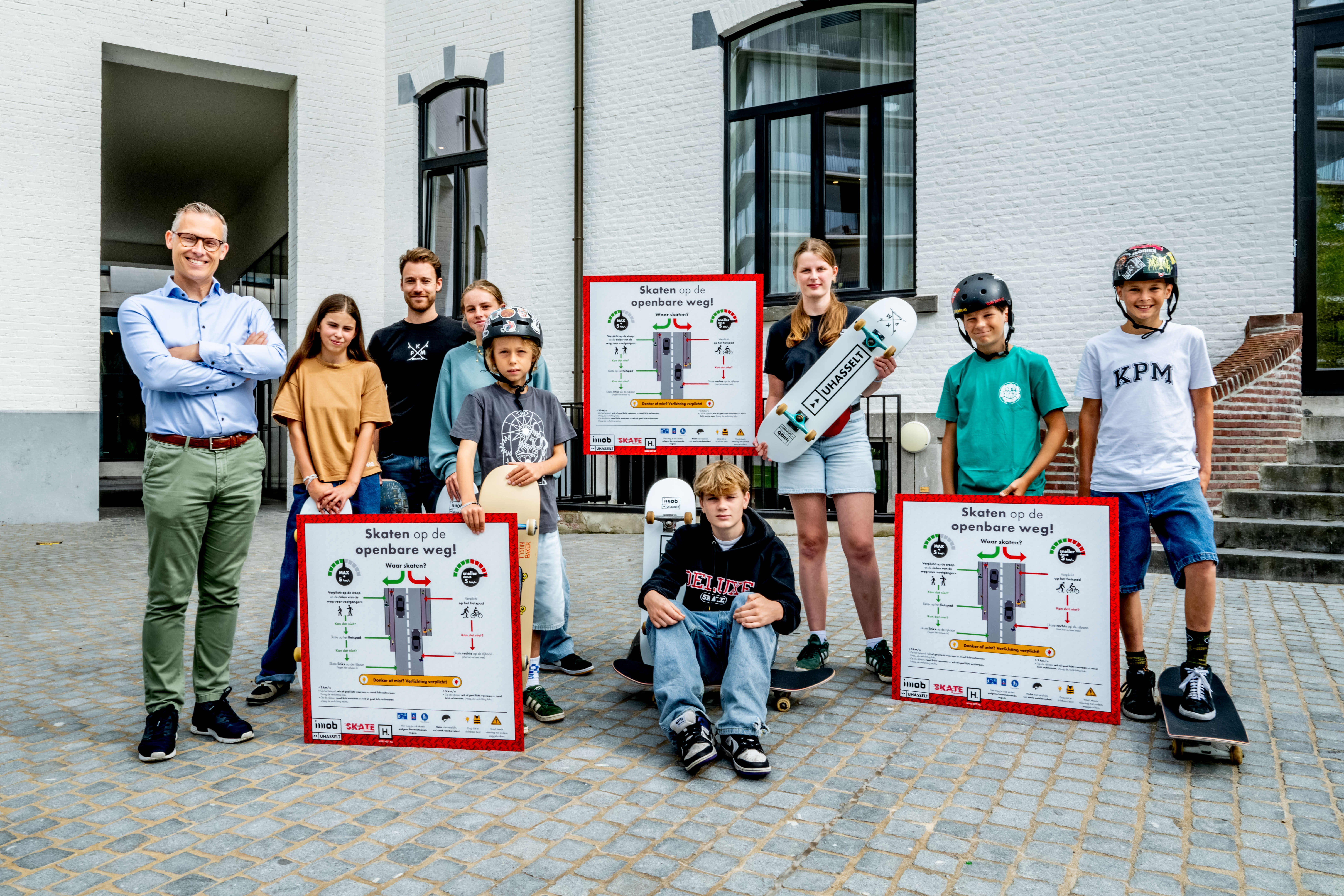 Voorstelling Infobord Skaten Op De Openbare Weg